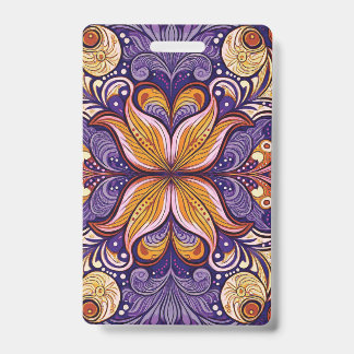 Patroon Batik Paars Badge