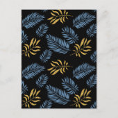 Patroon bladeren 17 feestdagenkaart (Voorkant)