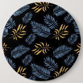Patroon bladeren 17 ronde button 6,0 cm (Voorkant)