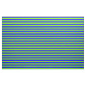 Patroon blauwe en chartreuse lijnen stof (Fat Quarter)