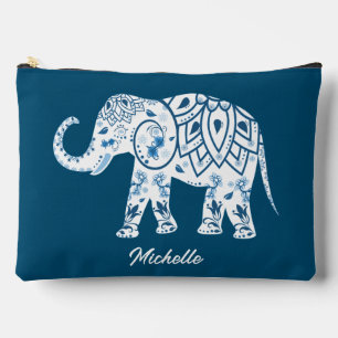 Patroon Blauwe Olifant Gepersonaliseerd Etui