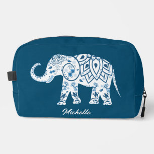 Patroon Blauwe Olifant Gepersonaliseerd Toilettasje
