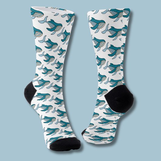 Patroon Blauwe Walvis Sokken