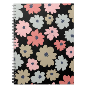 Patroon Bloem Kleurrijk Vintage Notitieboek