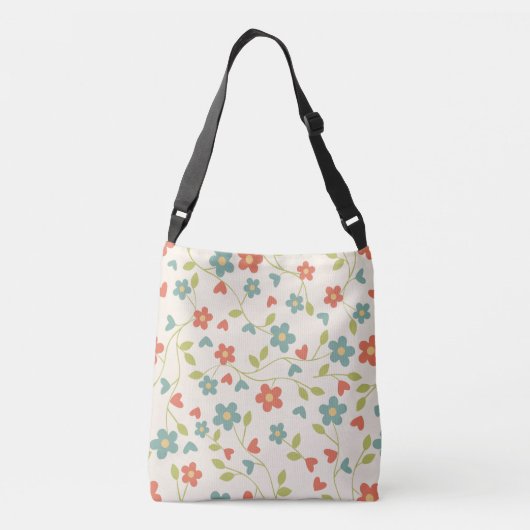 Patroon Bloemen Crossbody tas (Achterkant)
