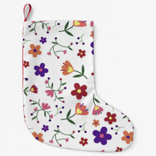 patroon bloemen- kleine kerstsok