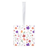 patroon bloemen- kubus ornament (Rechts)