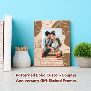 Patroon Boho Custom Couples Jubileum Gift Gegraveerde Lijstjes