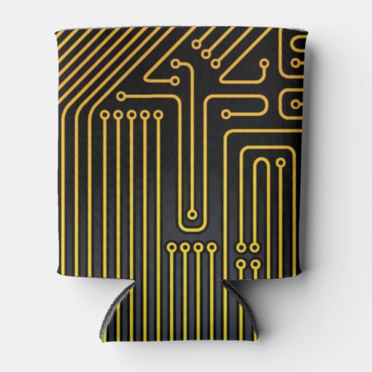 Patroon computercircuit blikjeskoeler (Voorkant)