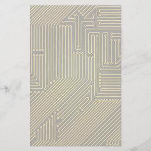 Patroon computercircuit briefpapier