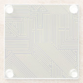 Patroon computercircuit glazen onderzetter (Achterkant)