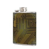 Patroon computercircuit heupfles (Links)