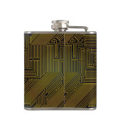 Patroon computercircuit heupfles (Achterkant)