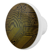 Patroon computercircuit keramische knop (Rechts)