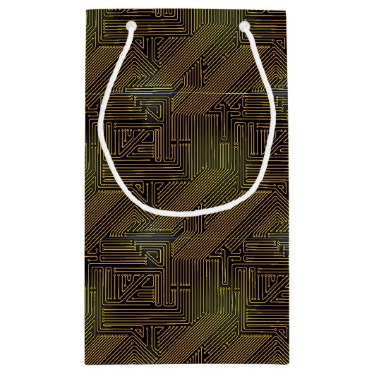 Patroon computercircuit klein cadeauzakje (Achterkant)