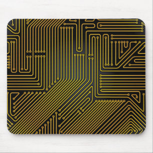 Patroon computercircuit muismat