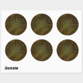 Patroon computercircuit ronde sticker (Vel)