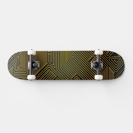 Patroon computercircuit skateboard (Horizontaal)