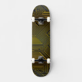Patroon computercircuit skateboard (Voorkant)
