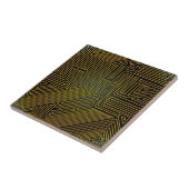 Patroon computercircuit tegeltje (Zijkant)