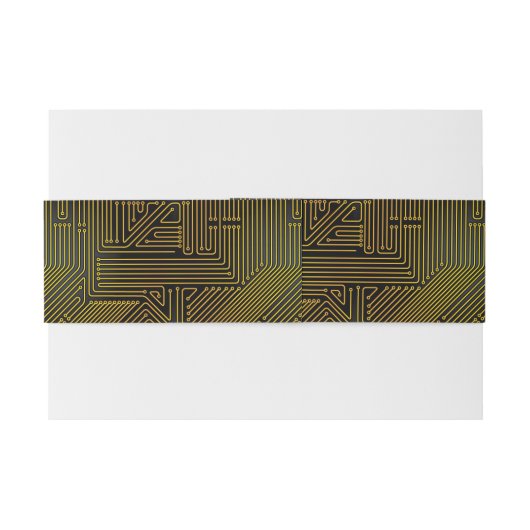 Patroon computercircuit uitnodigingen wikkel (Achterkant Voorbeeld)