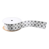 Patroon Cute Black and White Paw Prints Lint (Spoel)