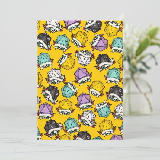 Patroon D20-apparaatset Feestdagenkaart (Staand voorkant)