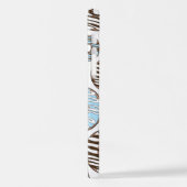 Patroon donuts, blauwe donuts, bruine donuts iPhone hoesje (Linkerkant)