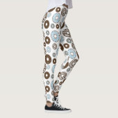 Patroon donuts, blauwe donuts, bruine donuts leggings (Rechts)