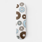 Patroon donuts, blauwe donuts, bruine donuts skateboard (Voorkant)