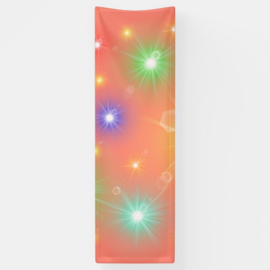 patroon en kleurrijke lichten spandoek (Verticaal)