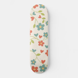 Patroon Floral Skateboard