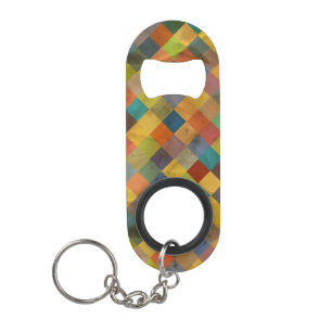  patroon. Geometrisch. Sleutelhanger Flessenopener