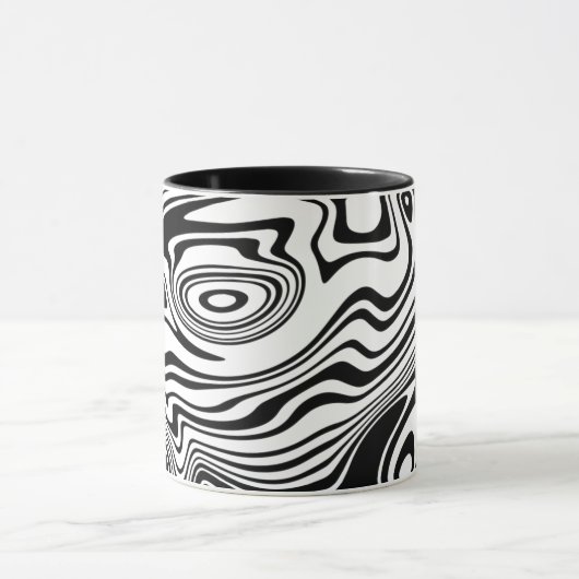 Patroon golven Mok - Kies kleur (Midden)