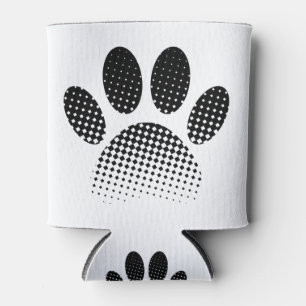 Patroon Halftone hond Paw afdrukken controleren Blikjeskoeler