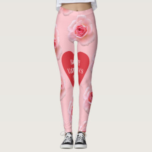 Patroon Happy Valentijn`s Day 2024 Achtergrond Leggings