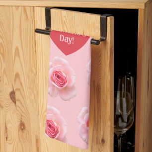 Patroon Happy Valentijn`s Day 2024 Achtergrond Theedoek