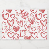 Patroon Hart Liefde Romance Valentijnsdag Bruiloft Sparkling Wijnetiket (Enkel label)