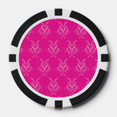  patroon heet roze pokerchips (Voorkant)