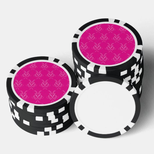  patroon heet roze pokerchips (Opstapeling)
