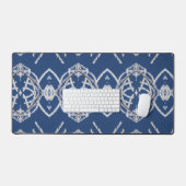 Patroon Helder Blauw & Wit Sneeuwvormen Bureaumat (Keyboard & Muis)
