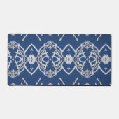 Patroon Helder Blauw & Wit Sneeuwvormen Bureaumat (Voorkant)