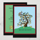 Patroon in een peerboom kaart (Voorkant / Achterkant)