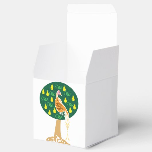 Patroon in een perenboom bedankdoosjes (Geopend)