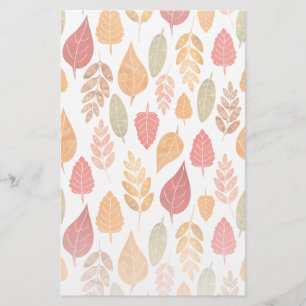 Patroon in gesneden herfst leest briefpapier