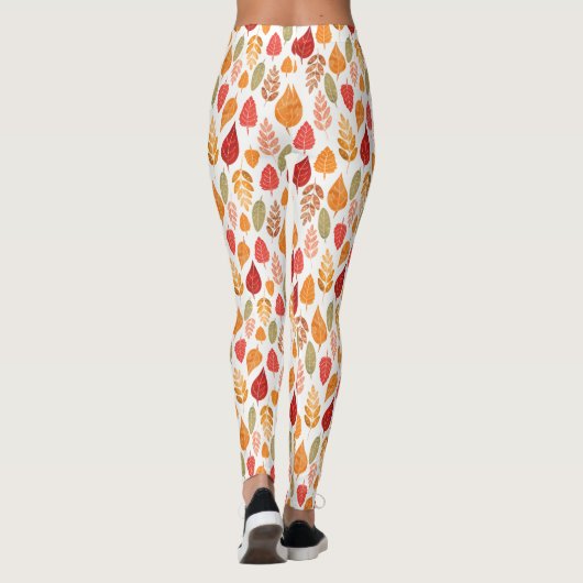 Patroon in gesneden herfst leest leggings (Achterkant)