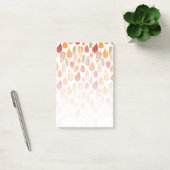 Patroon in gesneden herfst leest post-it® notes (Kantoor)