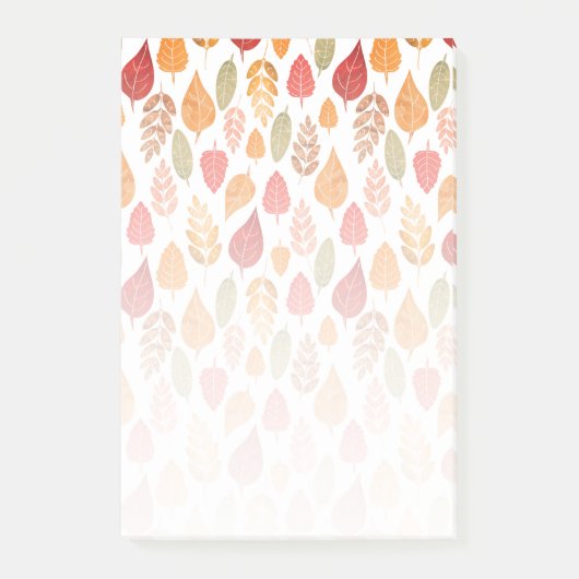 Patroon in gesneden herfst leest post-it® notes (Voorkant)
