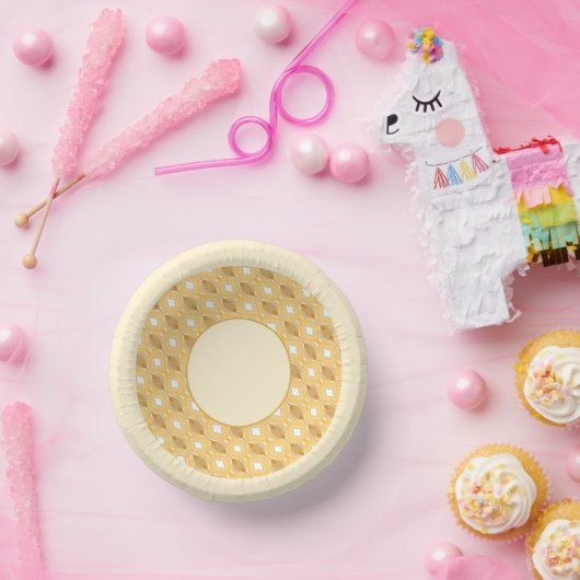 Patroon in goud en room papieren kommen (Feest)