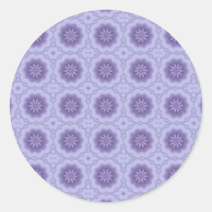 patroon in lavender #2 ronde sticker